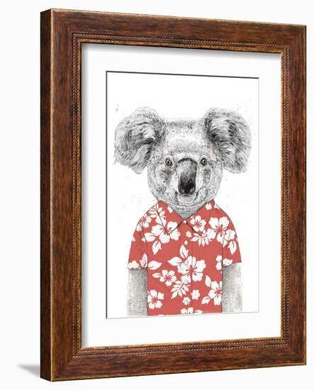 Summer Koala (Red)-Balazs Solti-Framed Art Print