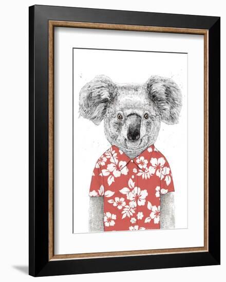 Summer Koala (Red)-Balazs Solti-Framed Art Print