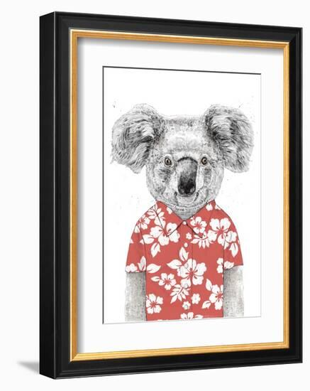 Summer Koala (Red)-Balazs Solti-Framed Art Print