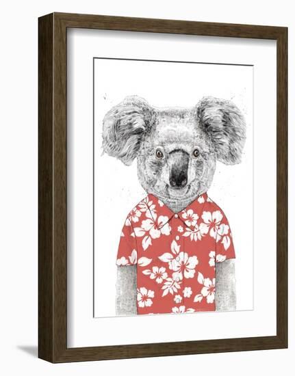 Summer Koala (Red)-Balazs Solti-Framed Art Print