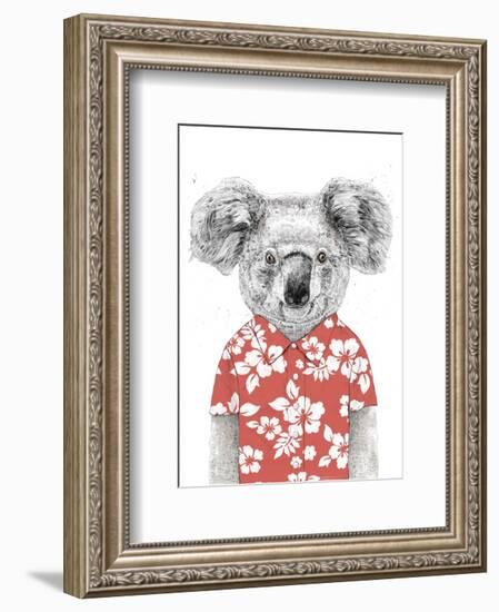 Summer Koala (Red)-Balazs Solti-Framed Premium Giclee Print