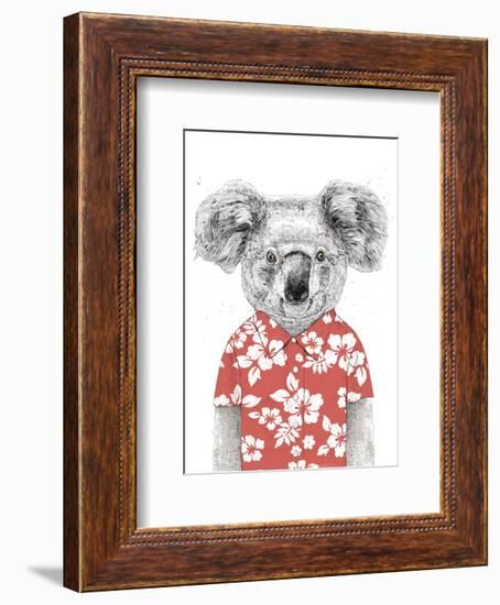 Summer Koala (Red)-Balazs Solti-Framed Premium Giclee Print