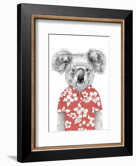 Summer Koala (Red)-Balazs Solti-Framed Premium Giclee Print