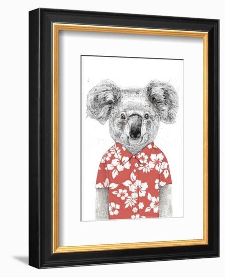 Summer Koala (Red)-Balazs Solti-Framed Premium Giclee Print