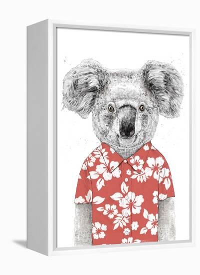 Summer Koala (Red)-Balazs Solti-Framed Stretched Canvas