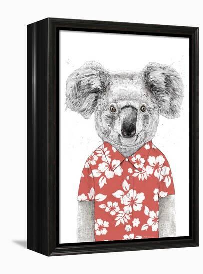 Summer Koala (Red)-Balazs Solti-Framed Stretched Canvas