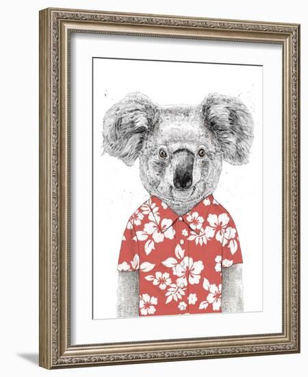 Summer Koala (Red)-Balazs Solti-Framed Art Print