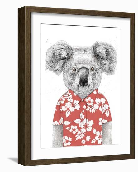 Summer Koala (Red)-Balazs Solti-Framed Art Print