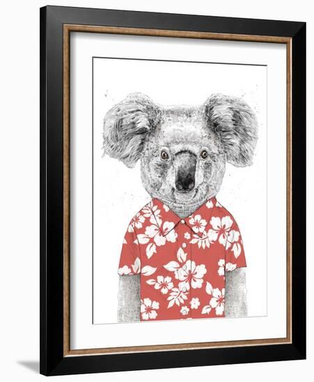 Summer Koala (Red)-Balazs Solti-Framed Art Print