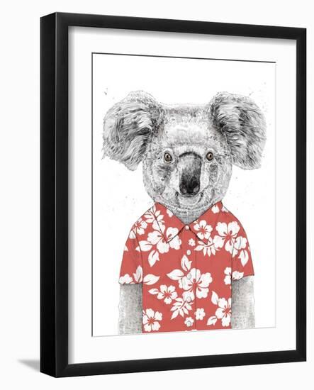 Summer Koala (Red)-Balazs Solti-Framed Art Print