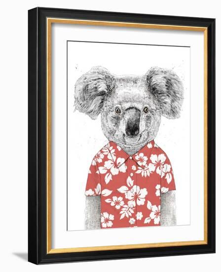 Summer Koala (Red)-Balazs Solti-Framed Art Print