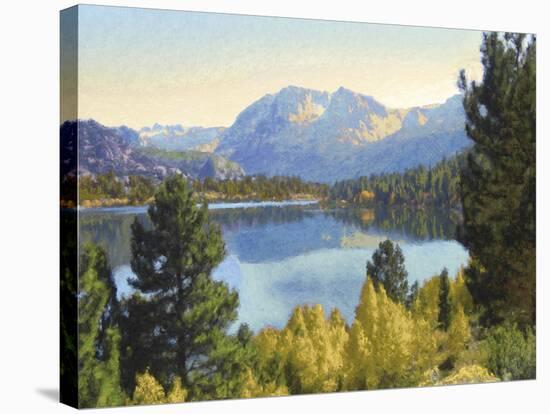 Summer Lake - Serene-Tania Bello-Framed Stretched Canvas