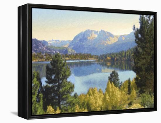 Summer Lake - Serene-Tania Bello-Framed Stretched Canvas