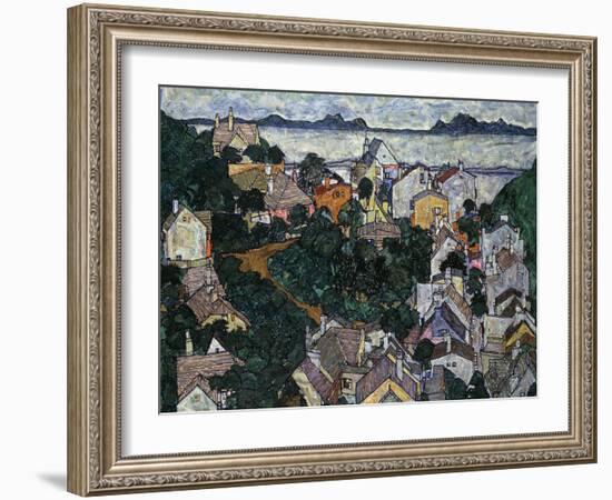 Summer Landscape; Sommerlandschaft, 1917-Egon Schiele-Framed Giclee Print