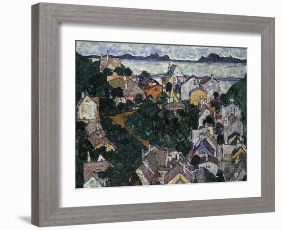 Summer Landscape; Sommerlandschaft, 1917-Egon Schiele-Framed Giclee Print