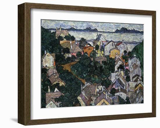 Summer Landscape; Sommerlandschaft, 1917-Egon Schiele-Framed Giclee Print