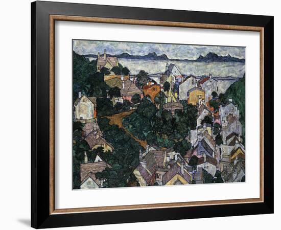 Summer Landscape; Sommerlandschaft, 1917-Egon Schiele-Framed Giclee Print