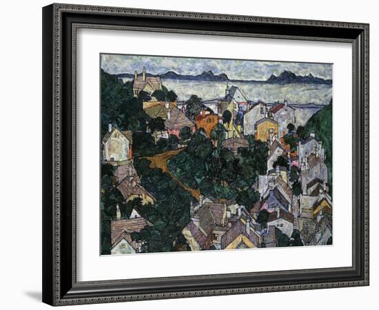 Summer Landscape; Sommerlandschaft, 1917-Egon Schiele-Framed Giclee Print