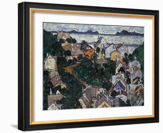 Summer Landscape; Sommerlandschaft, 1917-Egon Schiele-Framed Giclee Print