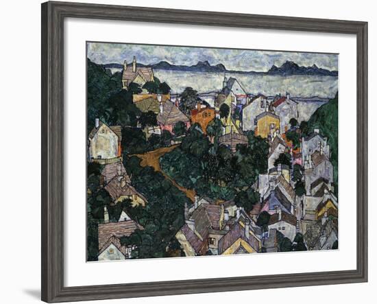 Summer Landscape; Sommerlandschaft, 1917-Egon Schiele-Framed Giclee Print