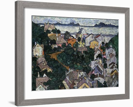 Summer Landscape; Sommerlandschaft, 1917-Egon Schiele-Framed Giclee Print