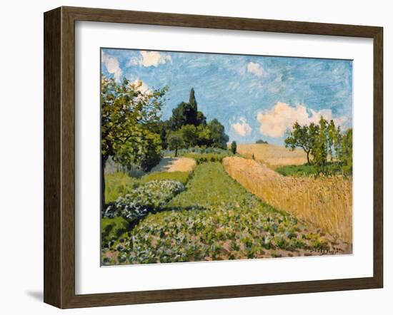 Summer landscape with cornfields. 1875-Alfred Sisley-Framed Giclee Print