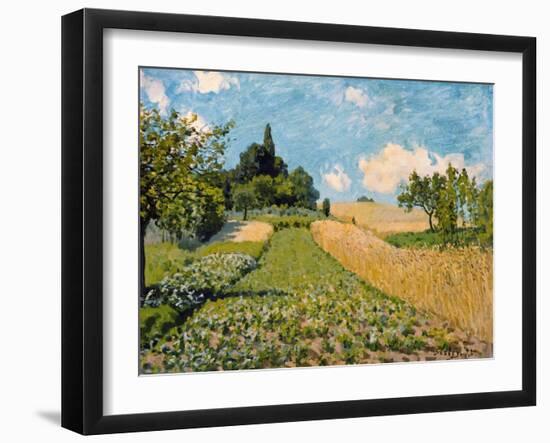 Summer landscape with cornfields. 1875-Alfred Sisley-Framed Giclee Print