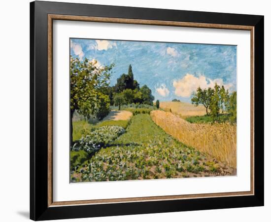 Summer landscape with cornfields. 1875-Alfred Sisley-Framed Giclee Print