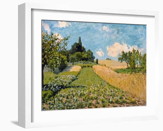 Summer landscape with cornfields. 1875-Alfred Sisley-Framed Giclee Print