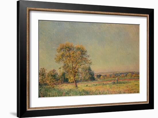 Summer Landscape with Large Tree, 1886-Alfred Sisley-Framed Giclee Print