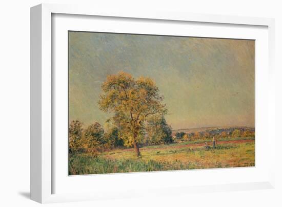 Summer Landscape with Large Tree, 1886-Alfred Sisley-Framed Giclee Print