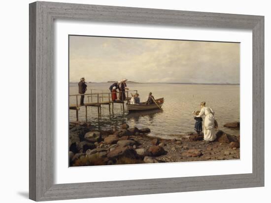 Summer life at the beach, 1899-Fritz Thaulow-Framed Giclee Print