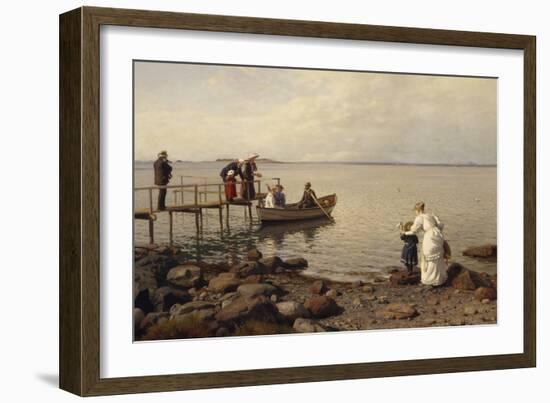 Summer life at the beach, 1899-Fritz Thaulow-Framed Giclee Print