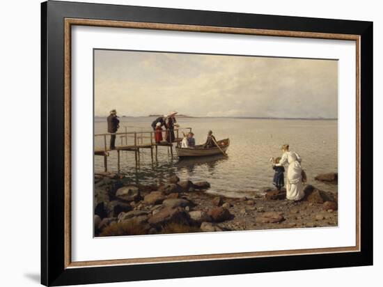 Summer life at the beach, 1899-Fritz Thaulow-Framed Giclee Print