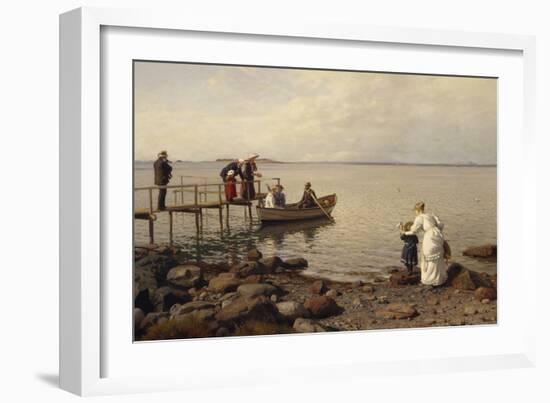 Summer life at the beach, 1899-Fritz Thaulow-Framed Giclee Print