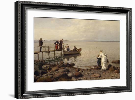 Summer life at the beach, 1899-Fritz Thaulow-Framed Giclee Print