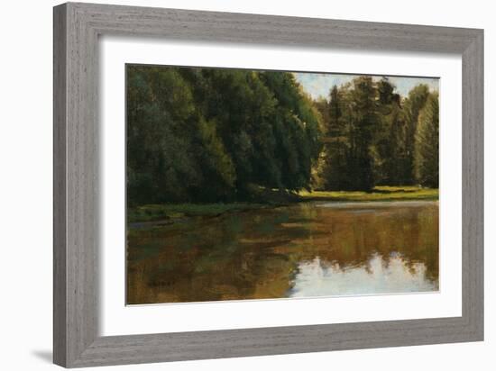 Summer Light - White Pine Rd Pond-Michael Budden-Framed Giclee Print