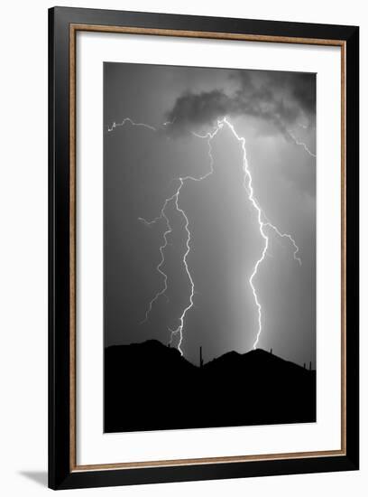 Summer Lightning BW-Douglas Taylor-Framed Photo