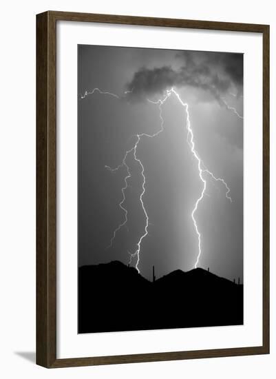 Summer Lightning BW-Douglas Taylor-Framed Photo