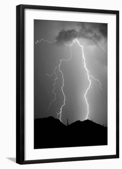 Summer Lightning BW-Douglas Taylor-Framed Photo
