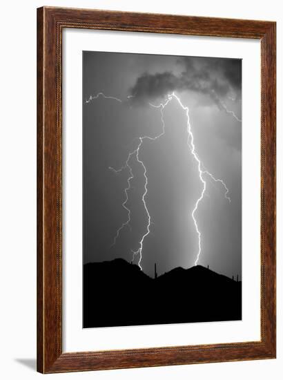 Summer Lightning BW-Douglas Taylor-Framed Photo