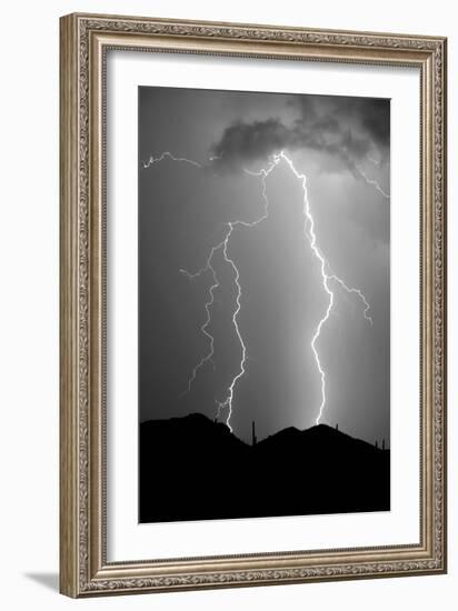 Summer Lightning BW-Douglas Taylor-Framed Photo