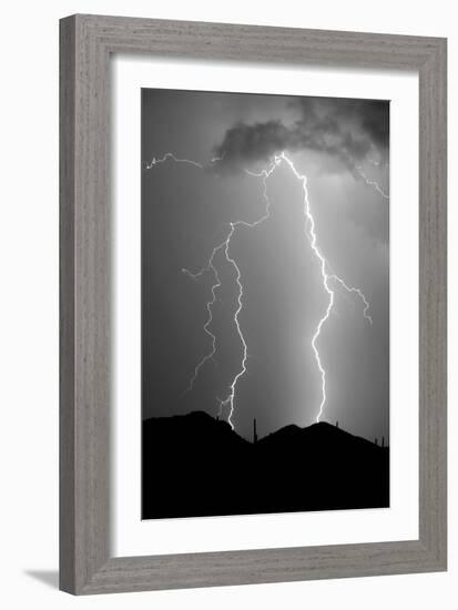 Summer Lightning BW-Douglas Taylor-Framed Photo