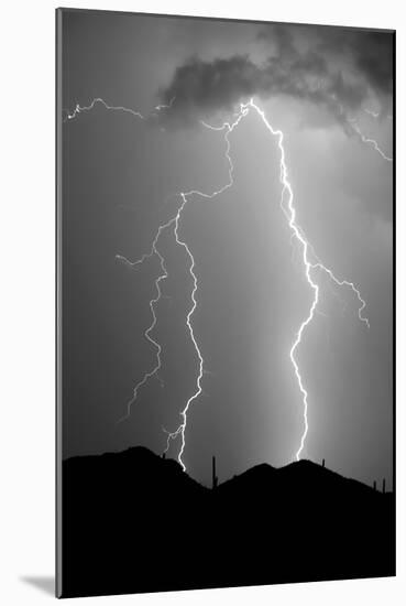Summer Lightning BW-Douglas Taylor-Mounted Photo