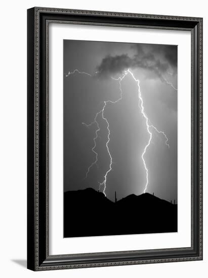 Summer Lightning BW-Douglas Taylor-Framed Photo