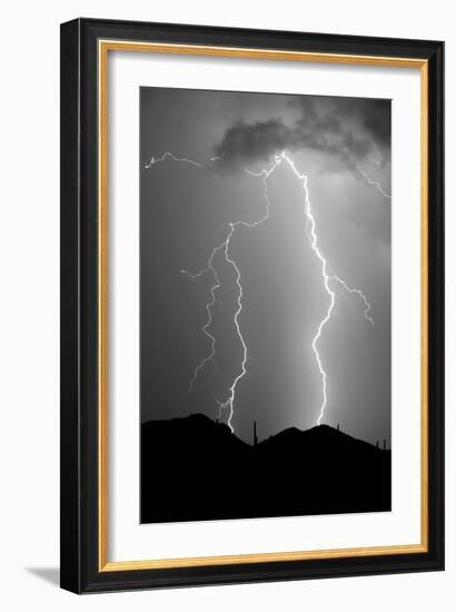 Summer Lightning BW-Douglas Taylor-Framed Photo