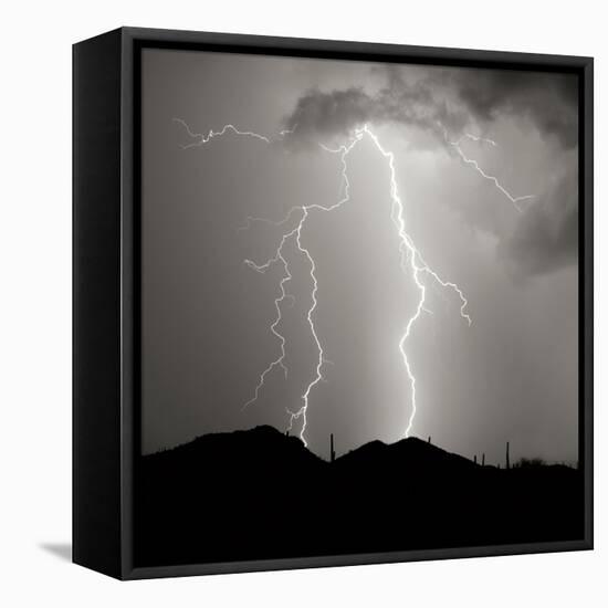 Summer Lightning I BW-Douglas Taylor-Framed Premier Image Canvas