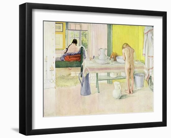 Summer Morning, Published in "Lasst Licht Hinin," ("Let in More Light") 1908-Carl Larsson-Framed Giclee Print