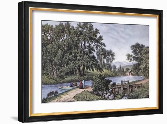 Summer Morning-Currier & Ives-Framed Giclee Print