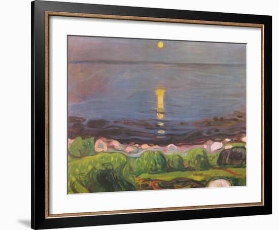 Summer Night at the Beach-Edvard Munch-Framed Art Print